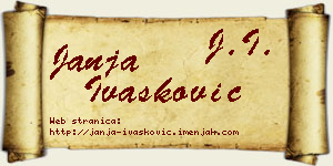 Janja Ivašković vizit kartica